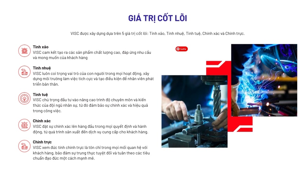 Giá trị cốt lõi của VISC